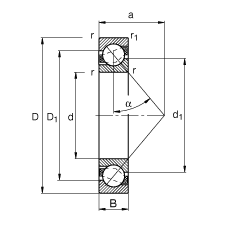 ǽ|S 7305-B-TVP,  DIN 628-1 ˜ʵҪߴ磬|  = 40