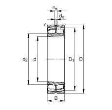 {ĝLS 23228-E1A-K-M,  DIN 635-2 ˜ʵҪߴ, FףF 1:12