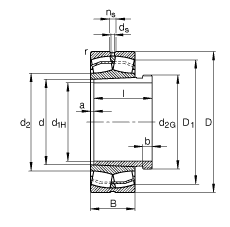 {ĝLS 23032-E1A-K-M + AH3032,  DIN 635-2 ˜ʵҪߴ, F׺ж